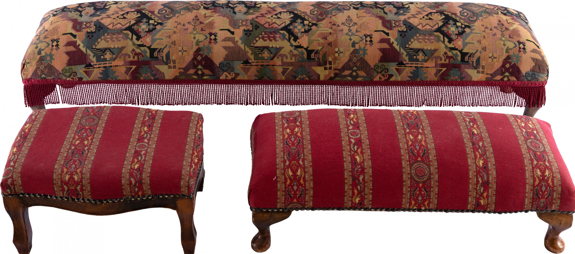 Conjunto 3 Banquetas Passamanarias Pés - 