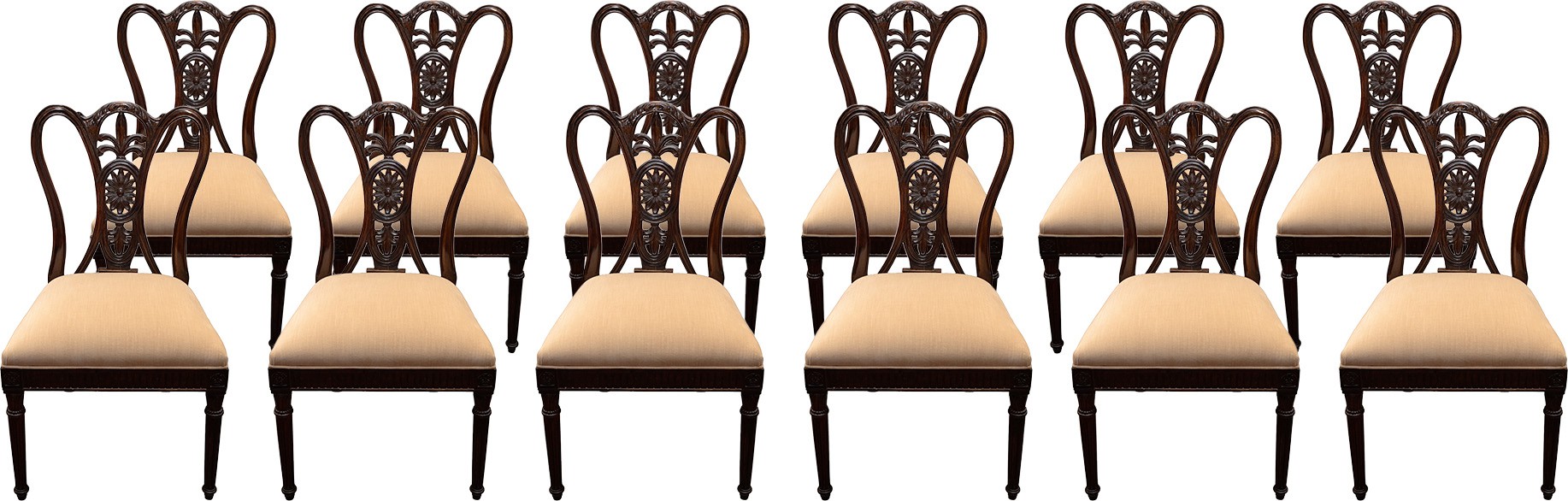 Conjunto de 12 cadeiras de jantar - 