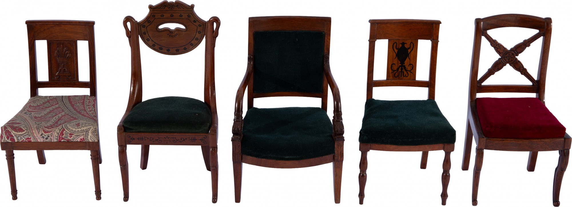 Conjunto de 5 Cadeiras Miniaturas - 