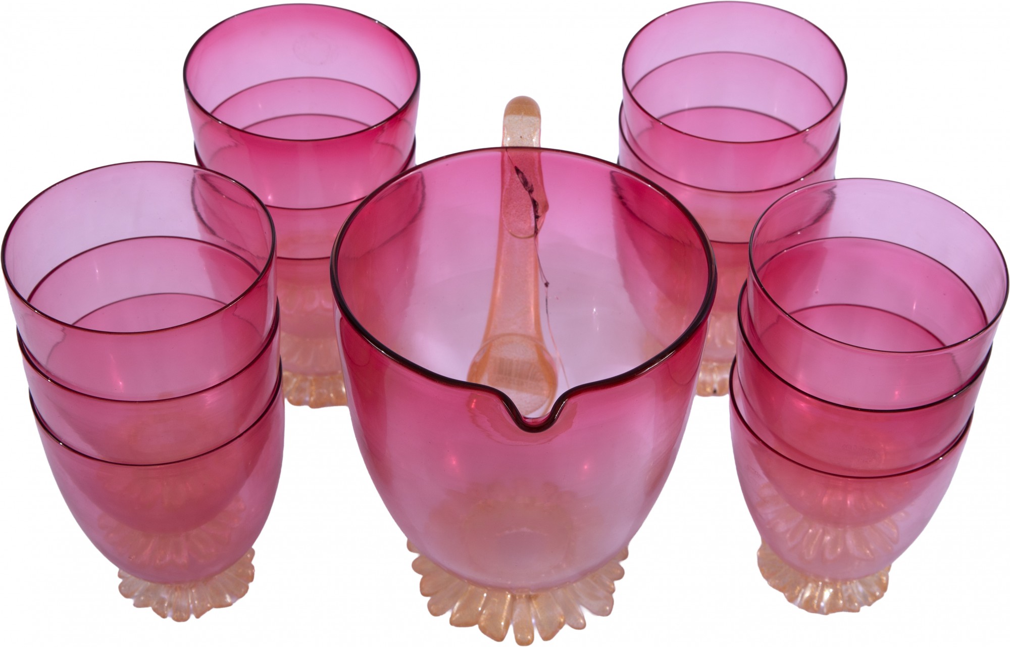 Conjunto de Jarra e Copos Murano - 