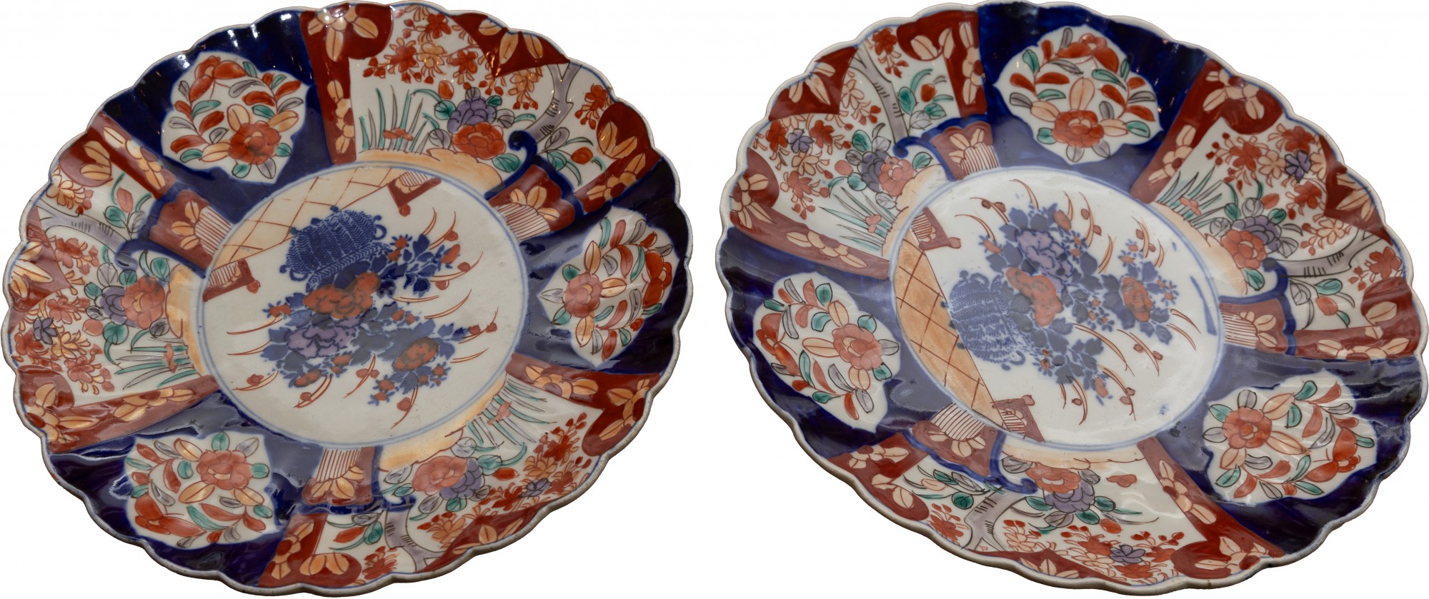 Par de medalhões em porcelana Imari - 