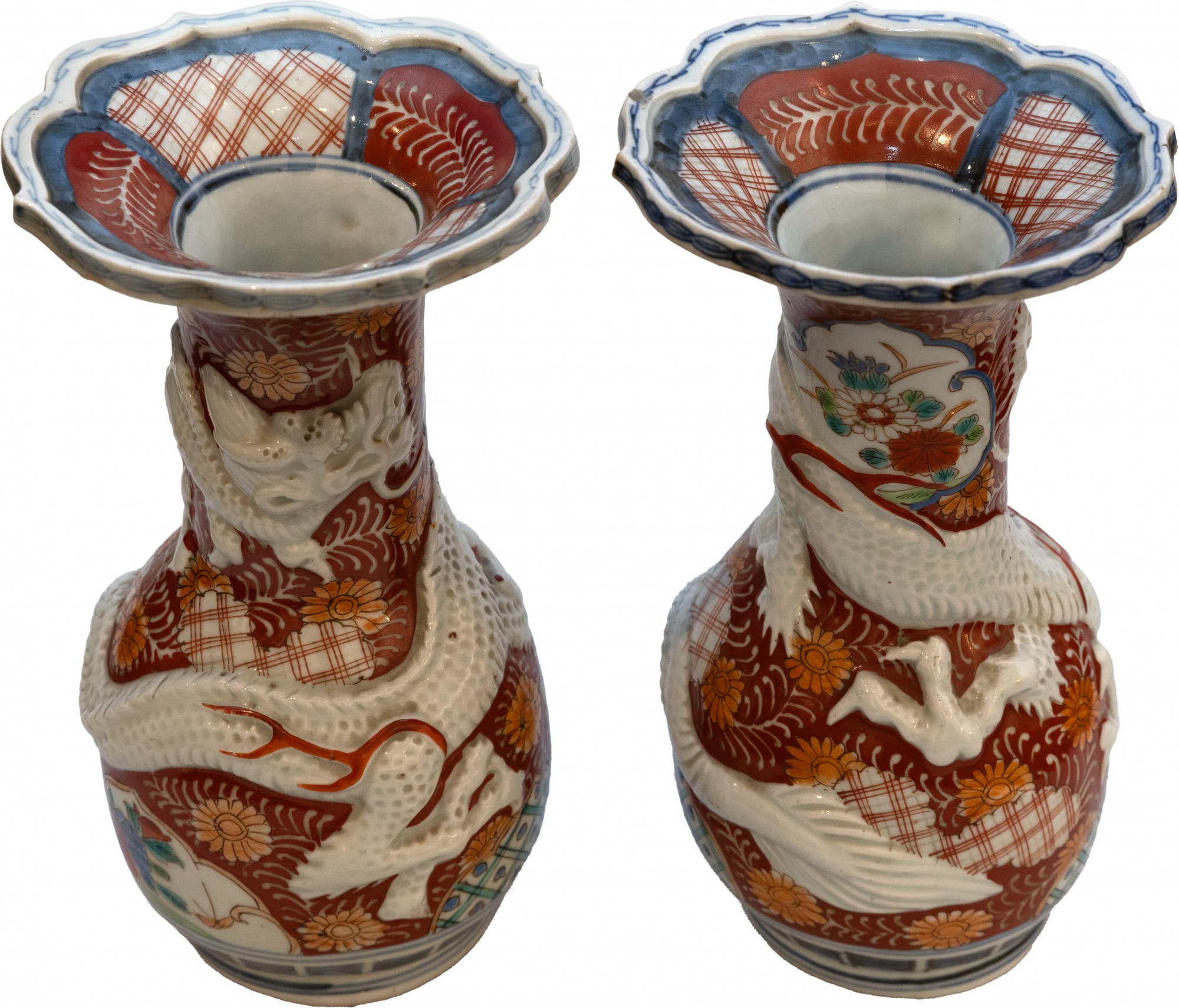 par de vasos em porcelana japonesa "Imarí" - 