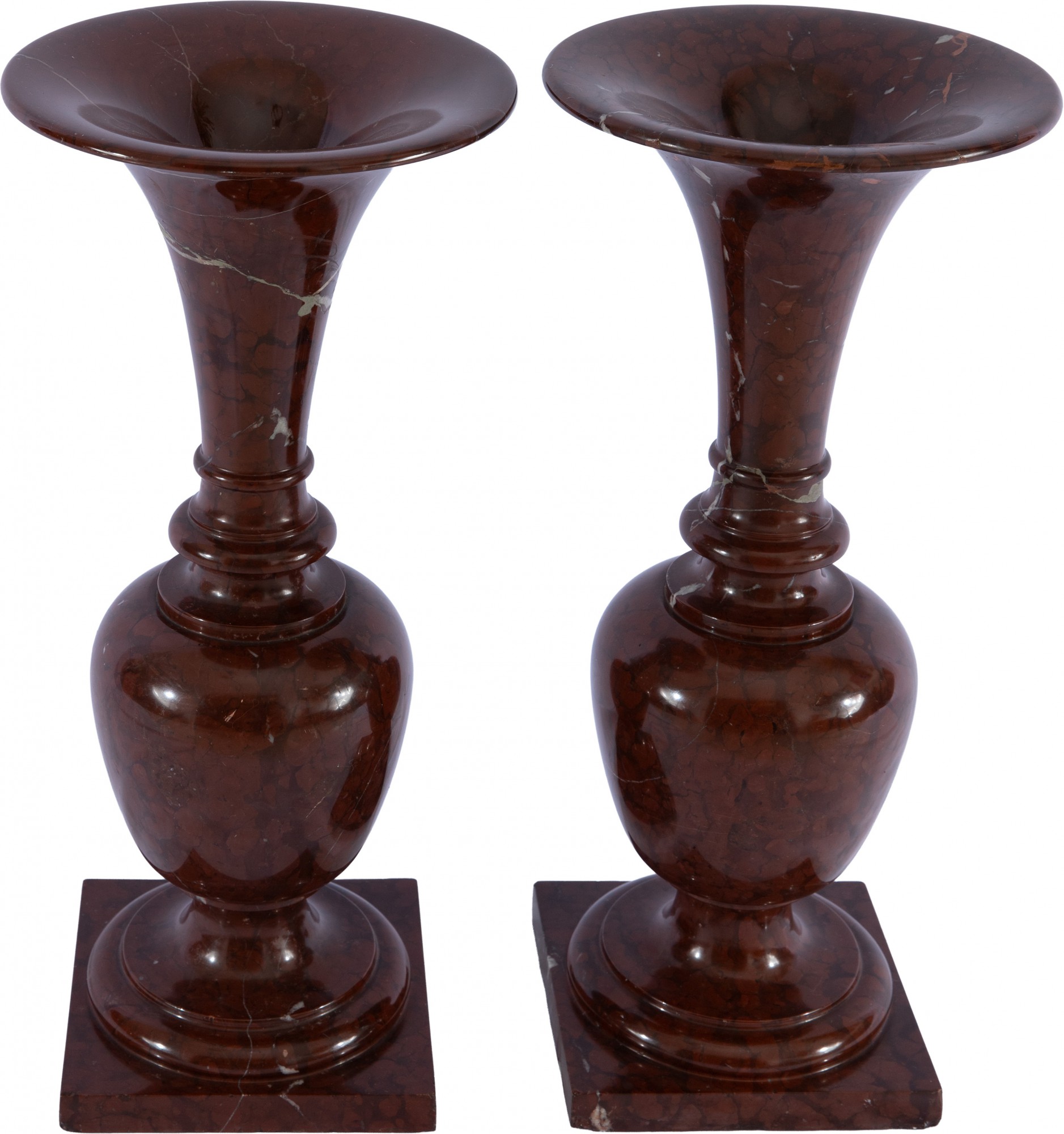 Par de Vasos Mármore Griot - 