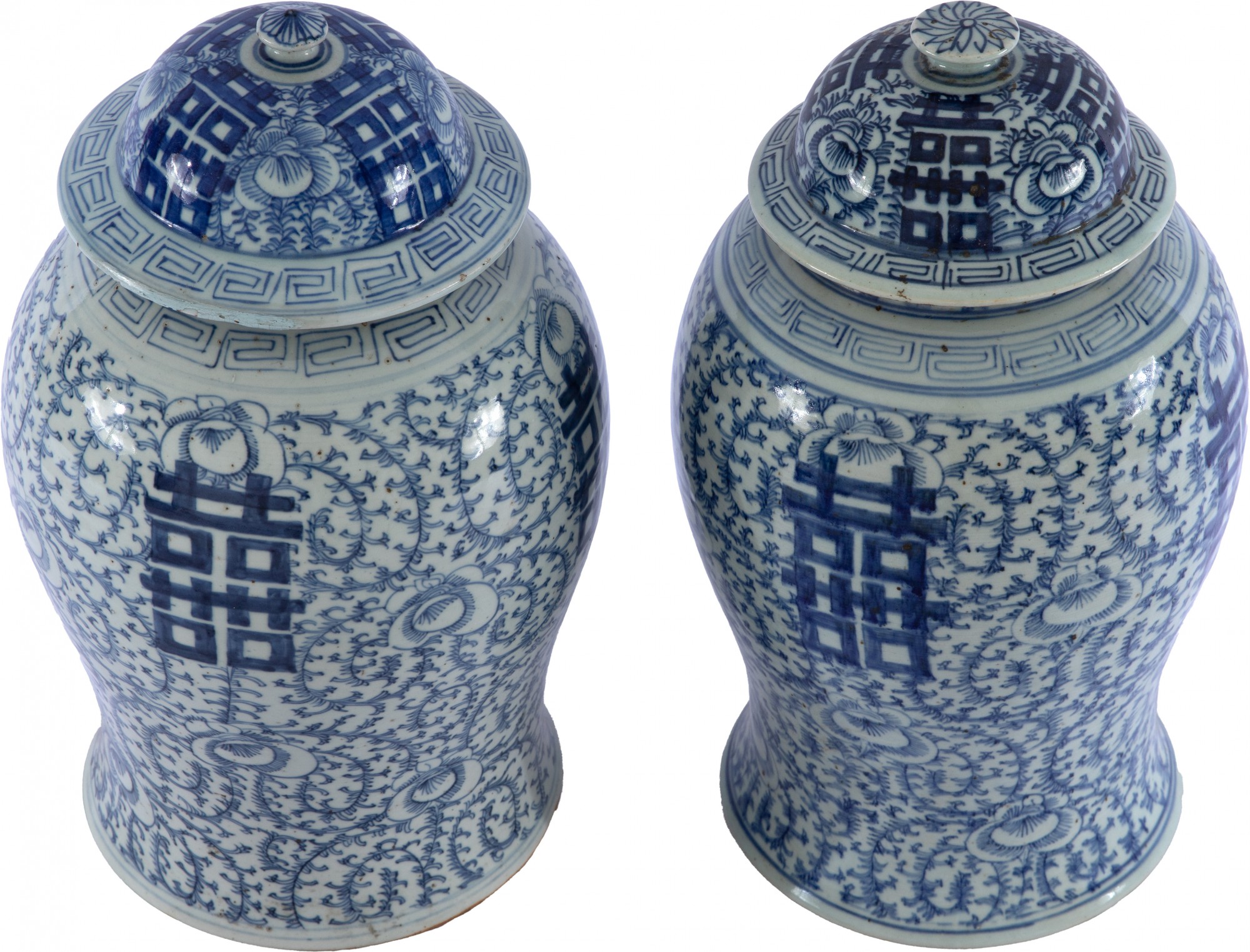 Par de Vasos Potiche Balaústre - 