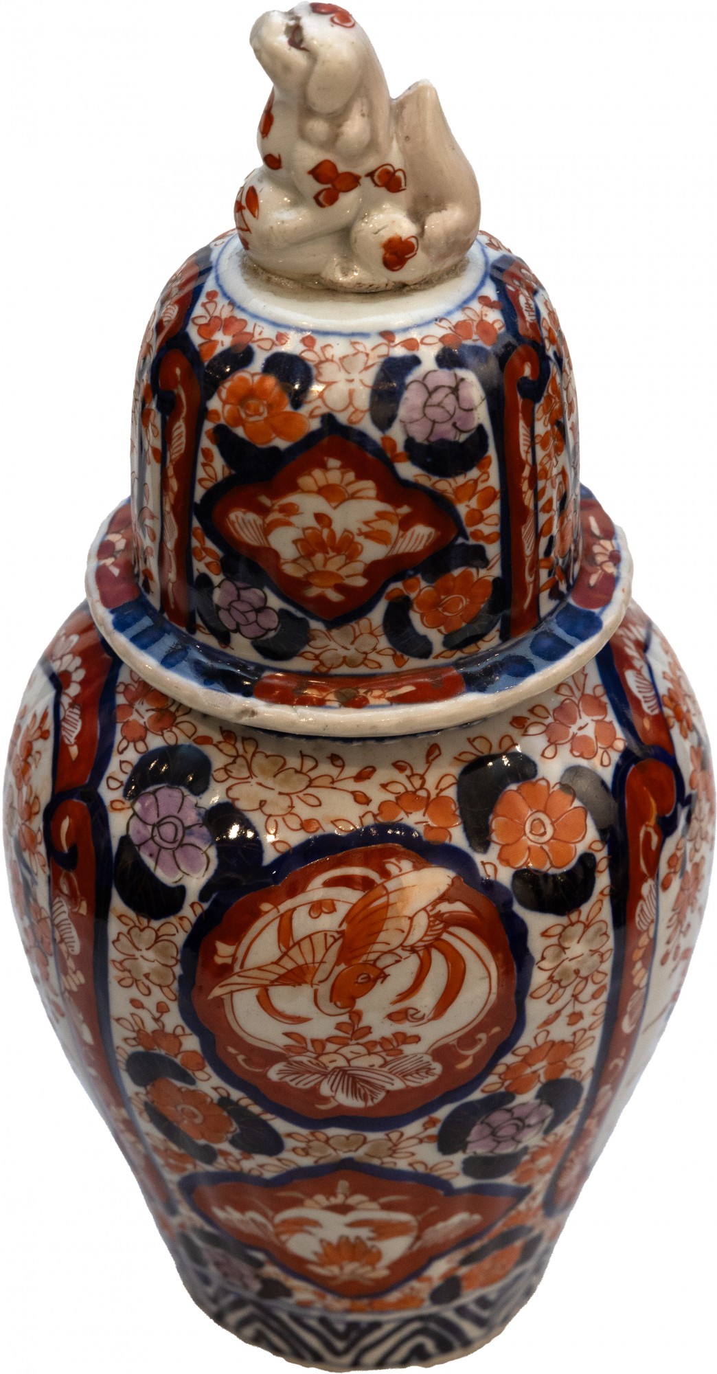 Potiche com tampa em porcelana "Imari". - 