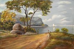 Bertoni Filho - Paisagem com barco