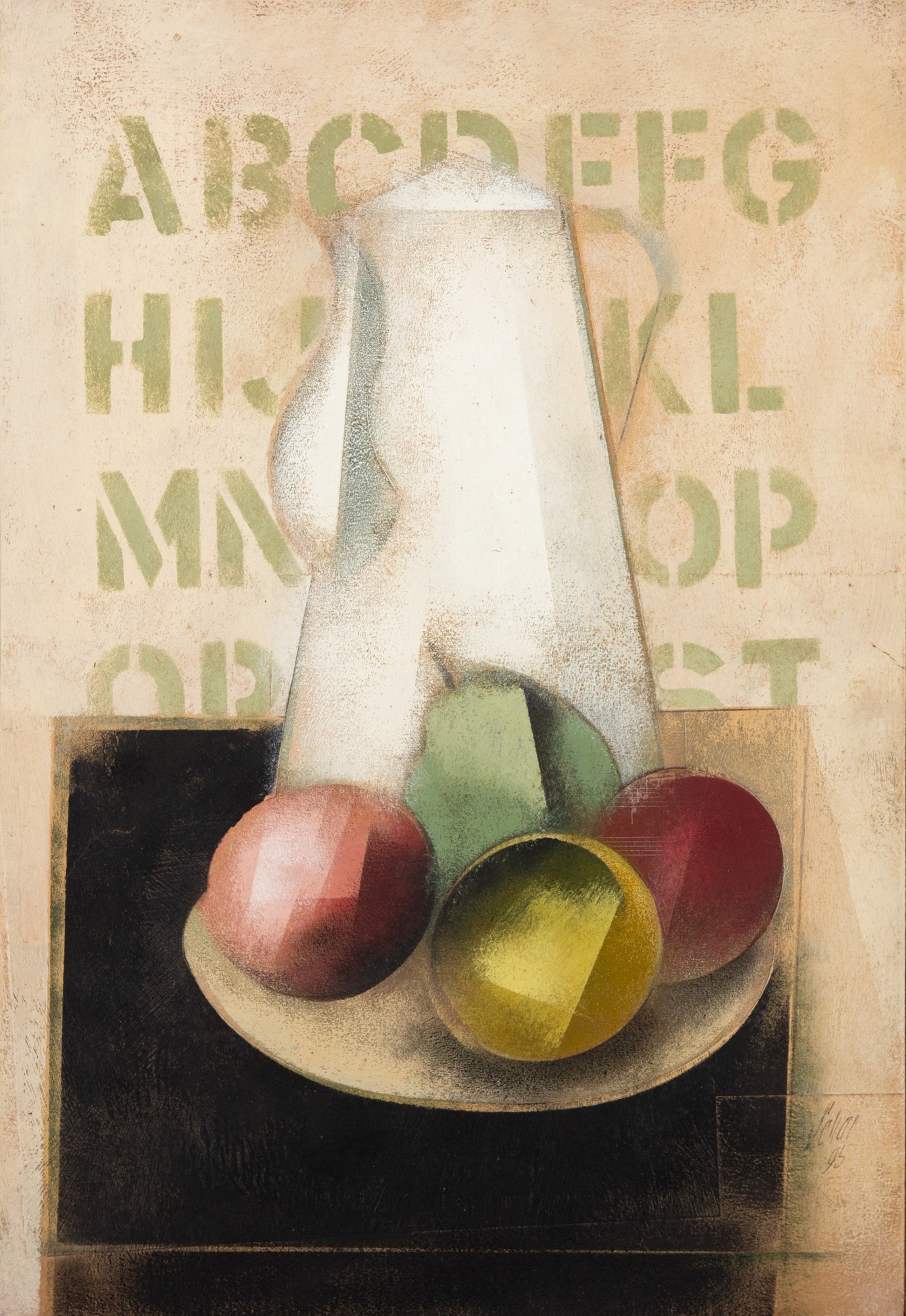 Carlos Scliar - Bule e Frutas