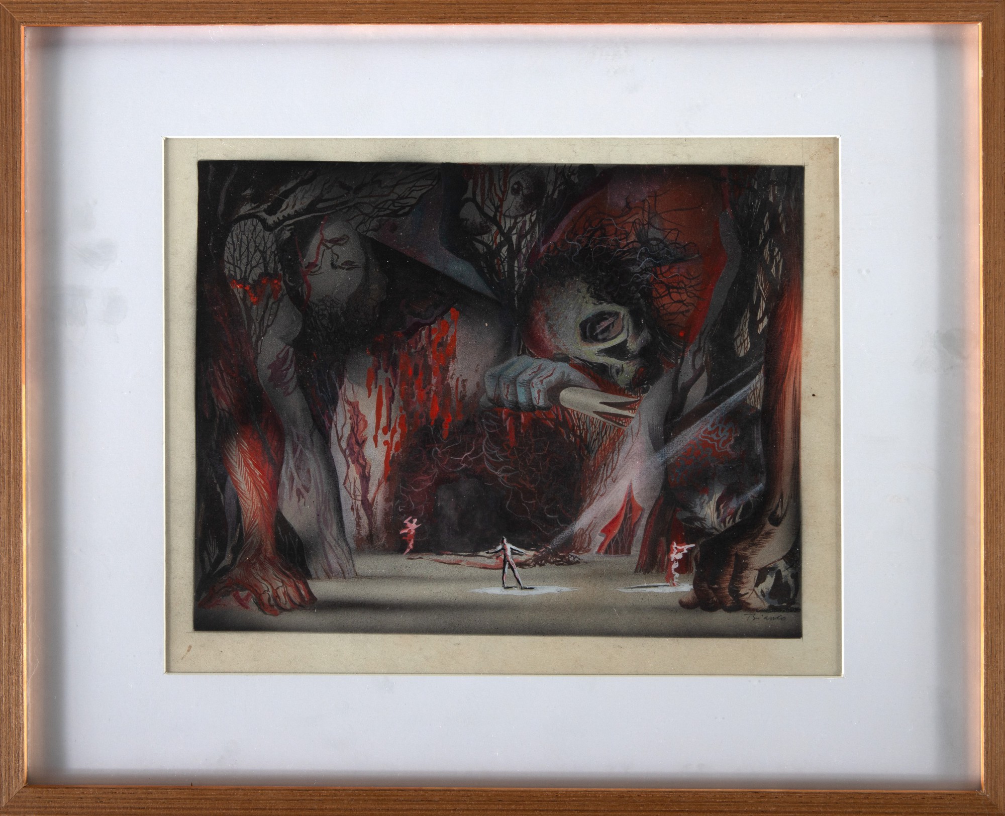 Enrico Bianco - Estudo para Cenário Ballet "Dança Macabra"