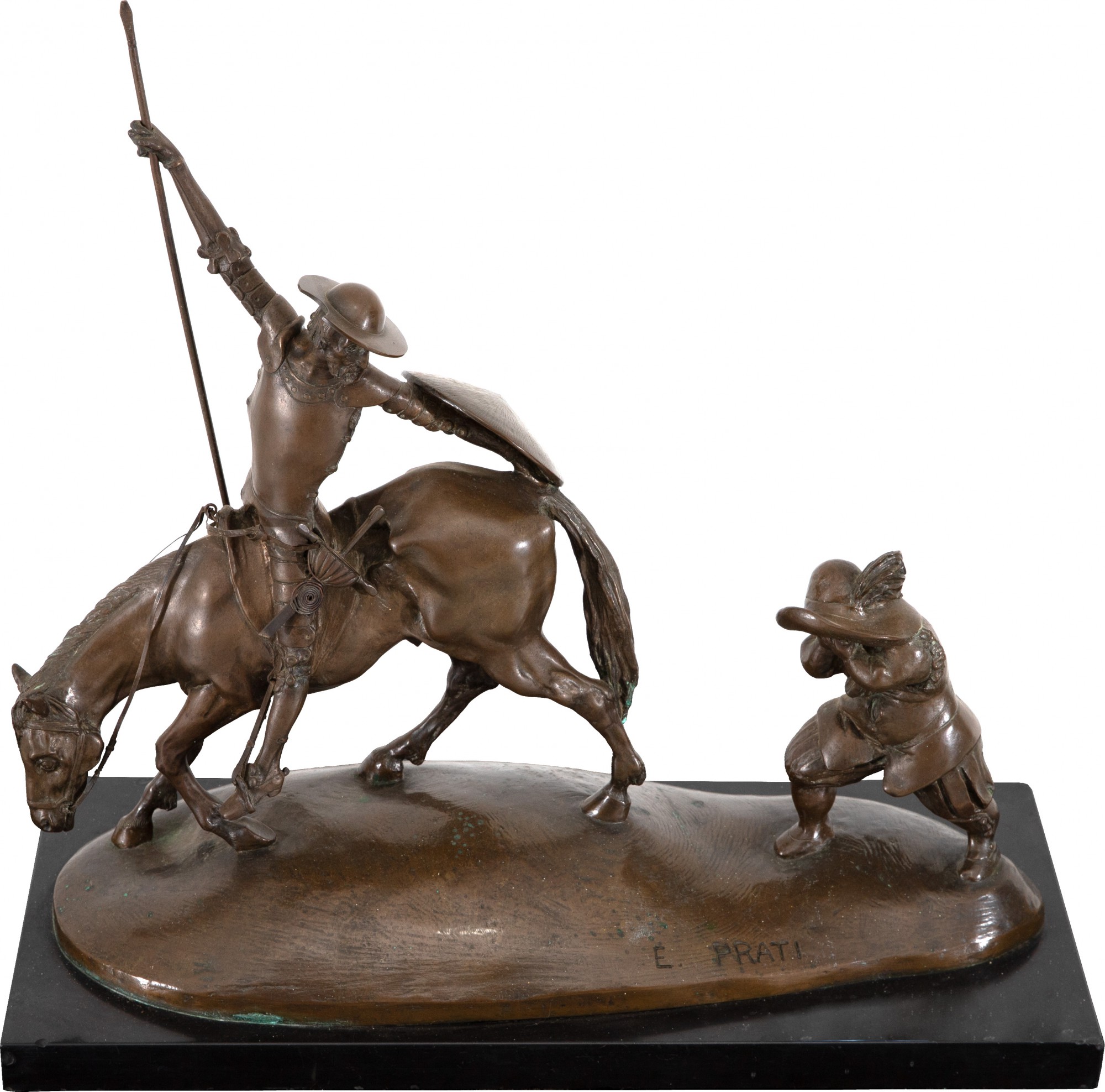 Eugenio Prati - Don Quixote à Cavalo e Sancho Pança