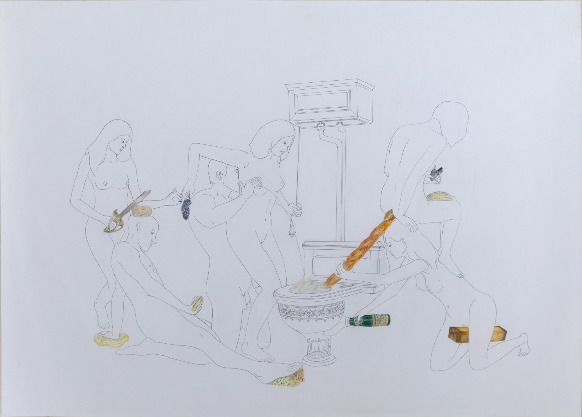 Fernanda Chieco - Le Banquet - Assiette des Fromages - Cremets d&lsquo;Anjou, Reblochon, Tome de Savoie, Beaufort, Le Crottin de Chavignol, Le Rocamadour, Roquefort Fondu