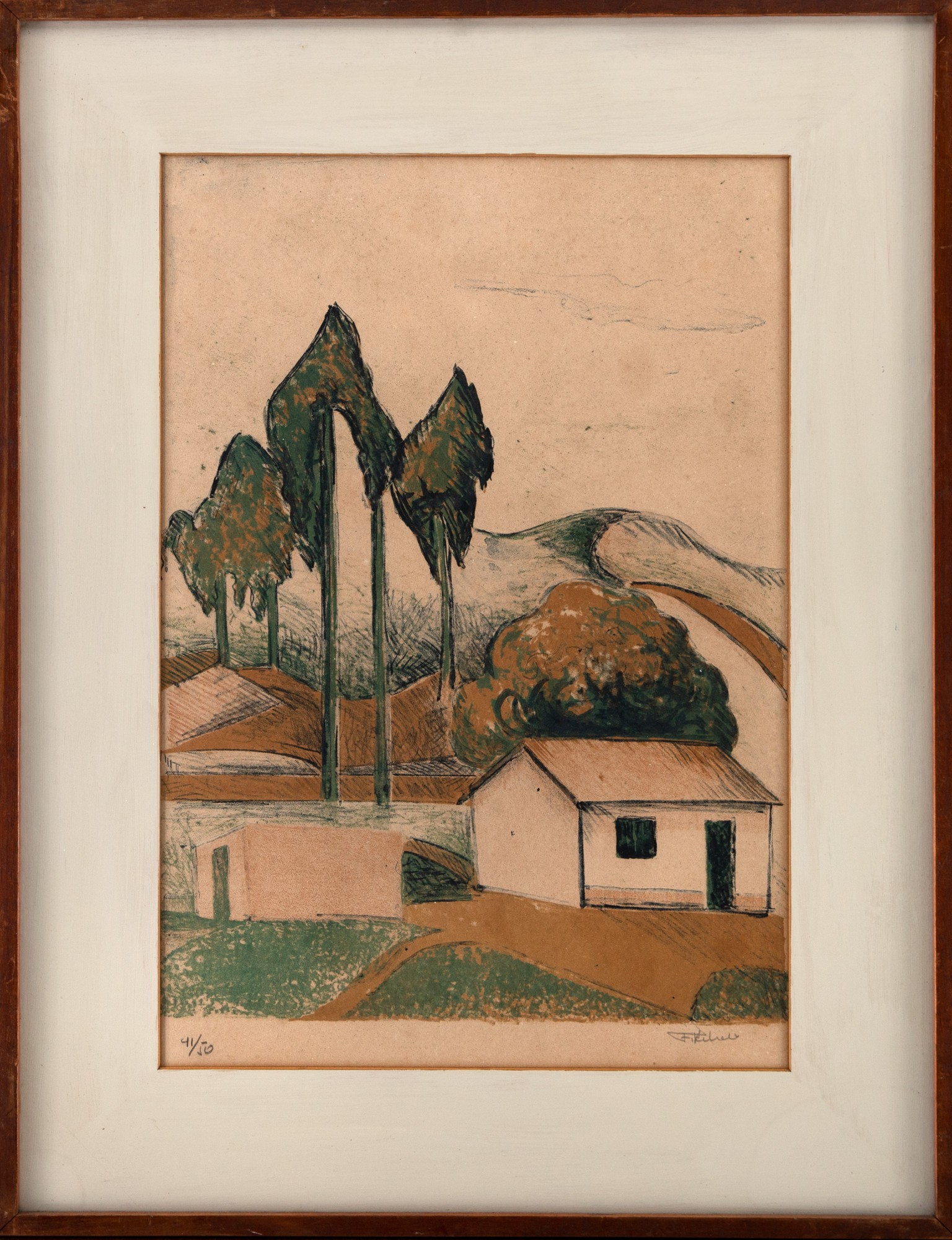 Francisco Rebolo - Paisagem com Casas