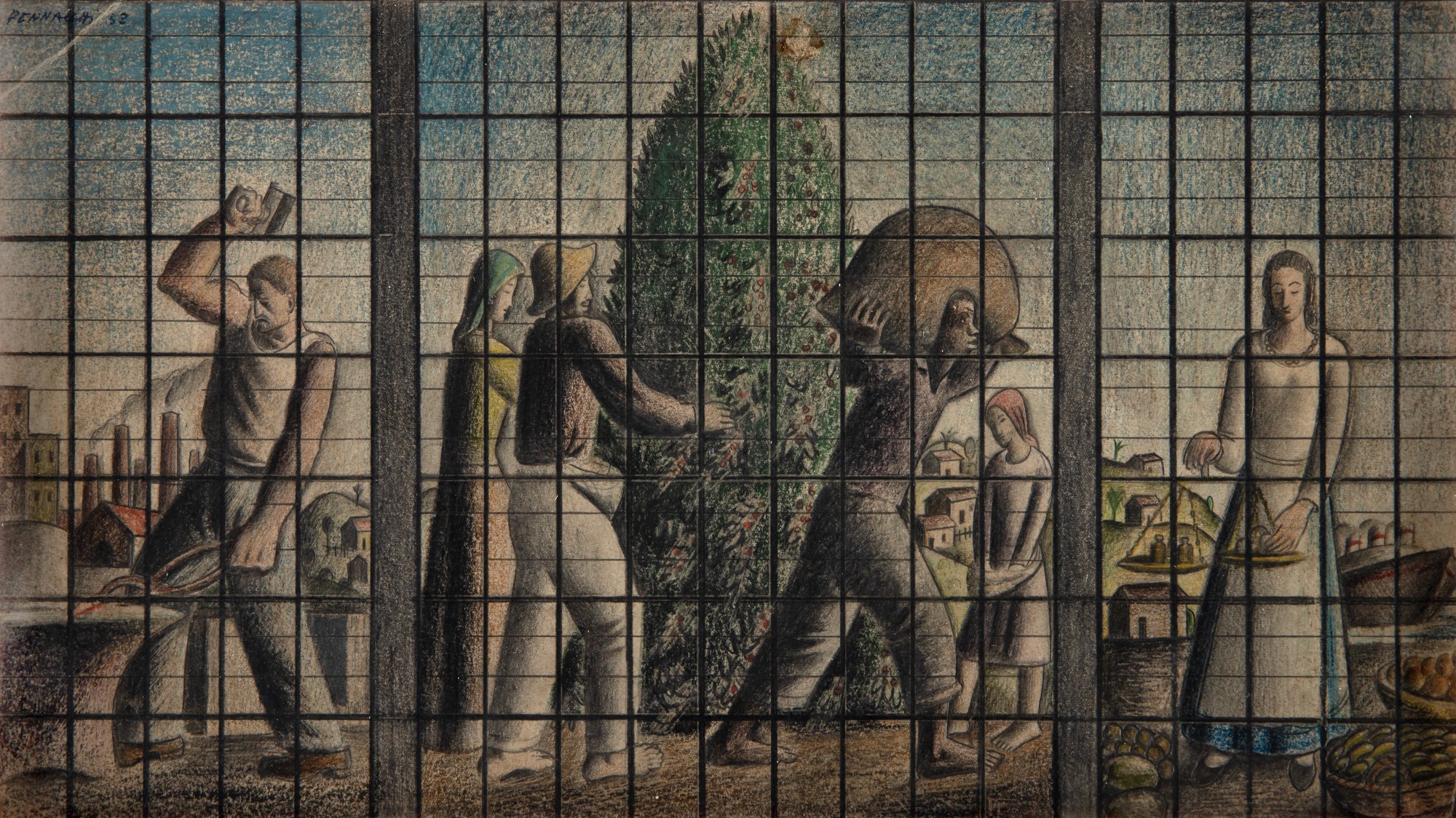 Fulvio Pennacchi - Estudo Para Vitral