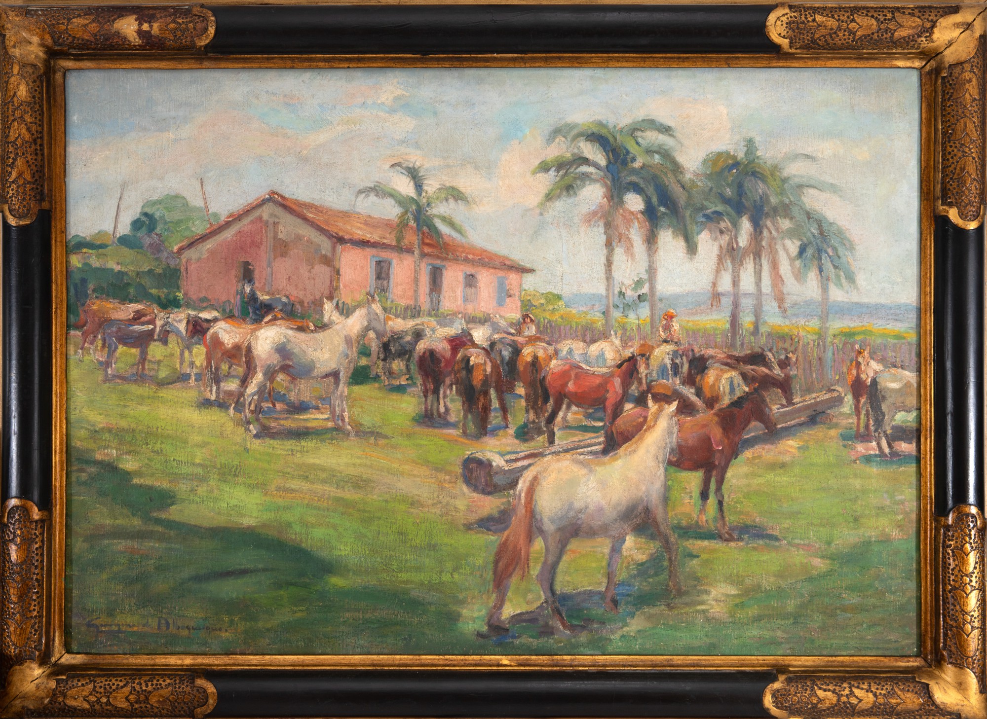 Georgina De Albuquerque - Cena com cavalos