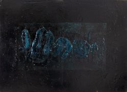 Kazuo Wakabayashi - Cinco formas azuis no preto