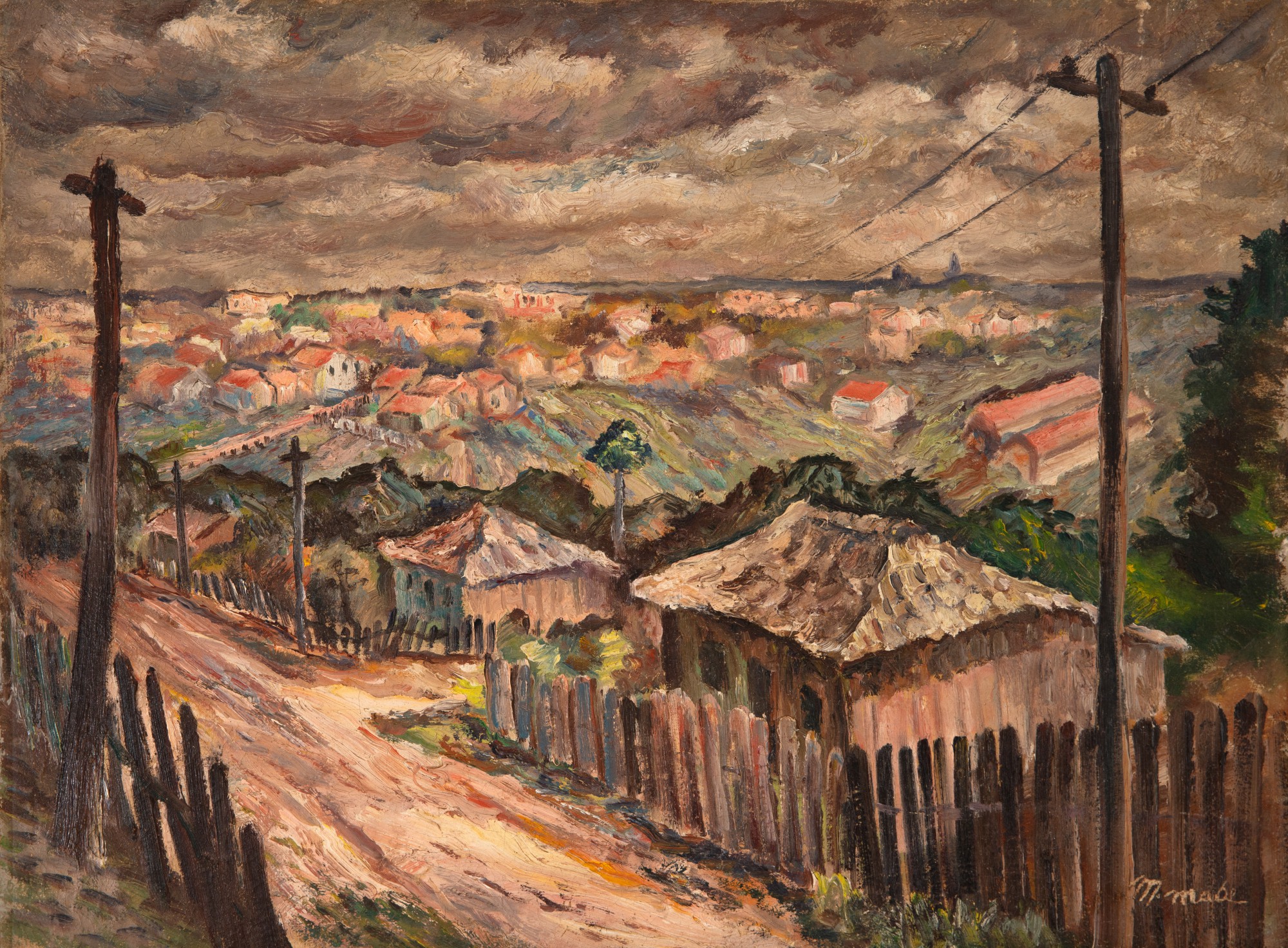 Manabu Mabe - Paisagem com Casas