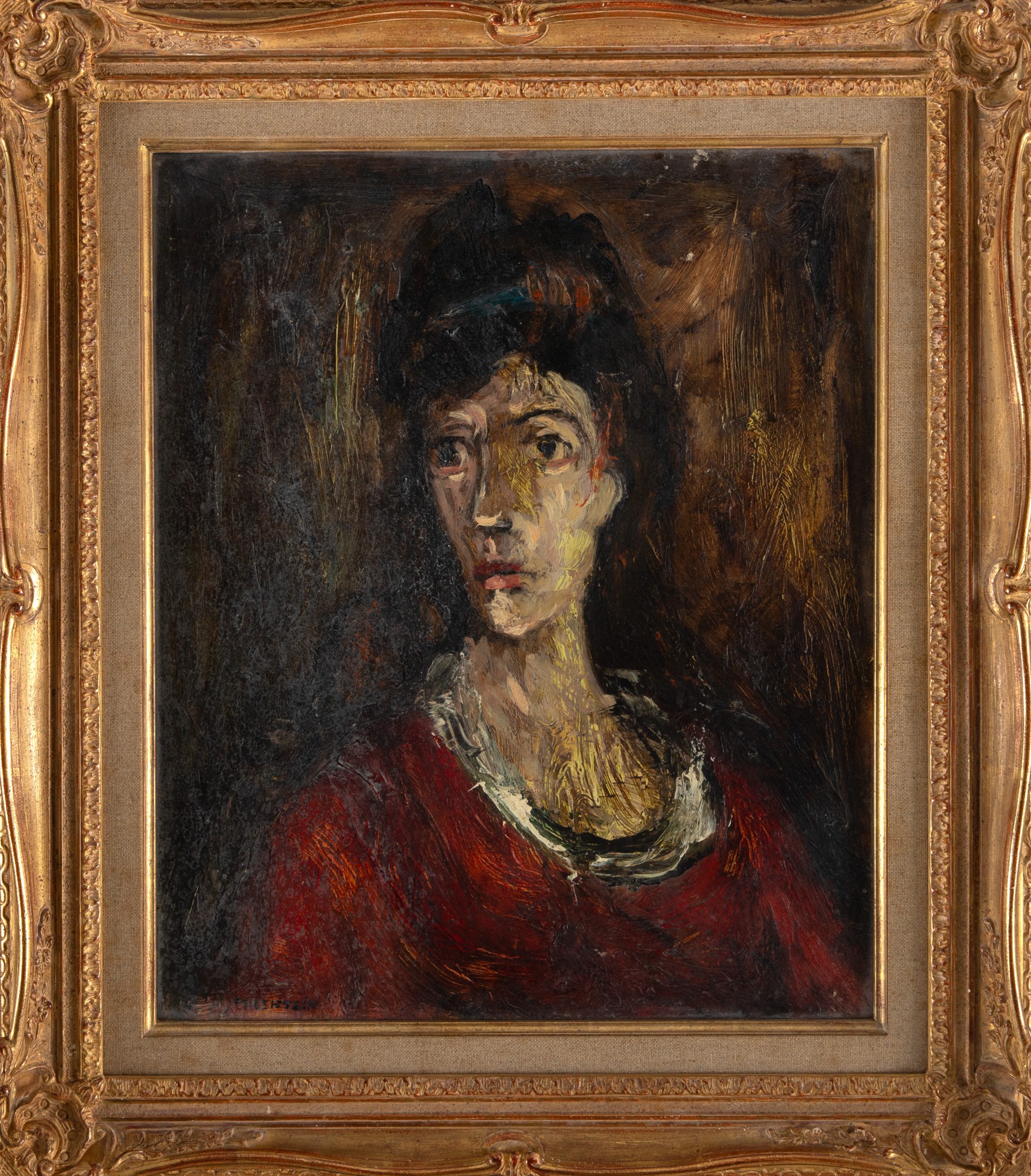 Mané Katz - Retrato Jovem de Vermelho