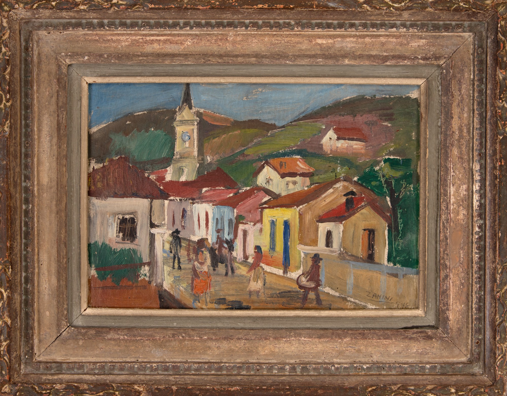 Mario Zanini - Paisagem Com Figuras