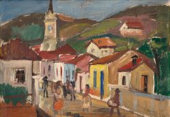 Mario Zanini - Paisagem Com Figuras