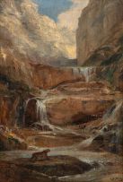 Pedro Américo - Paisagem com cachoeira