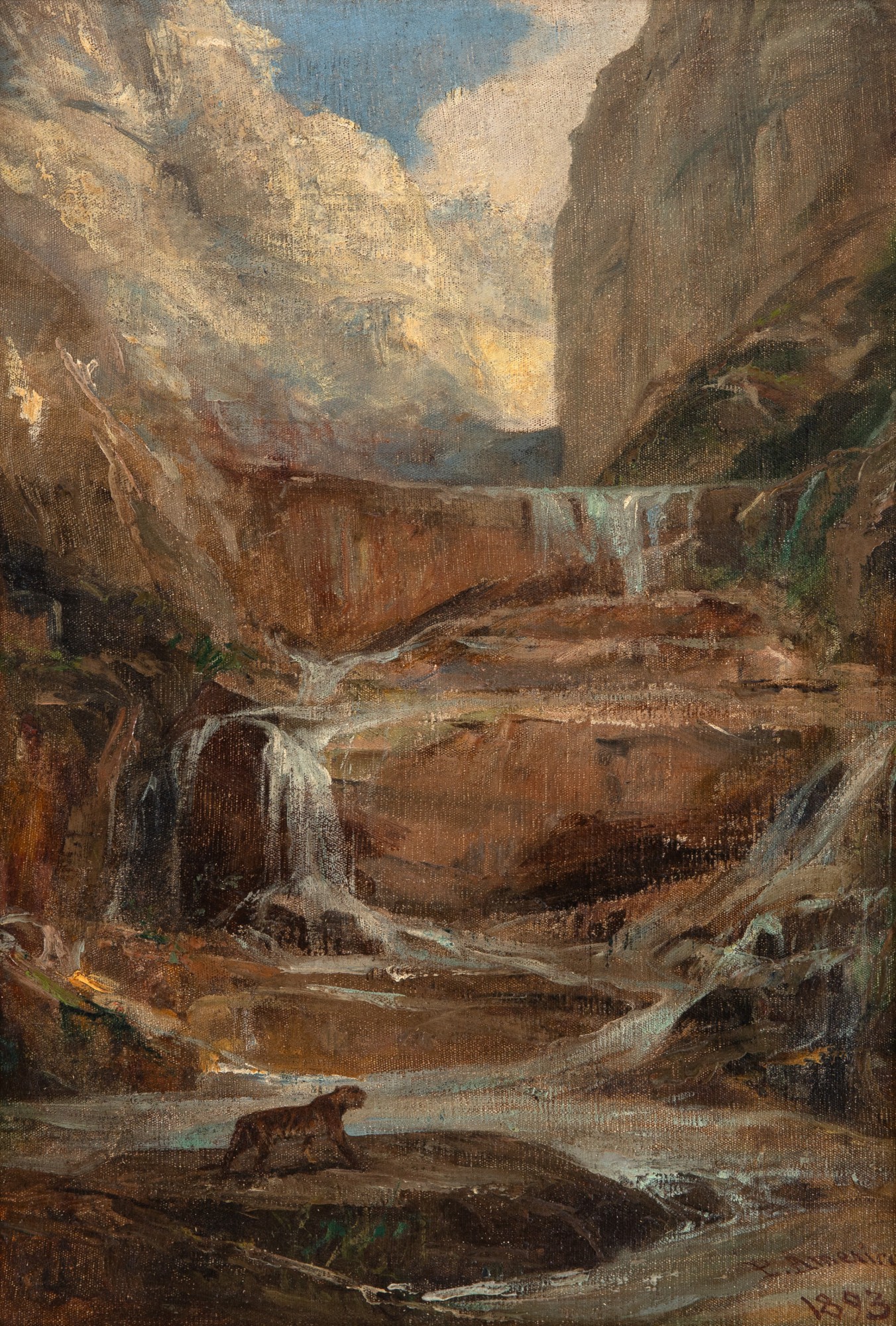 Pedro Américo - Paisagem com cachoeira