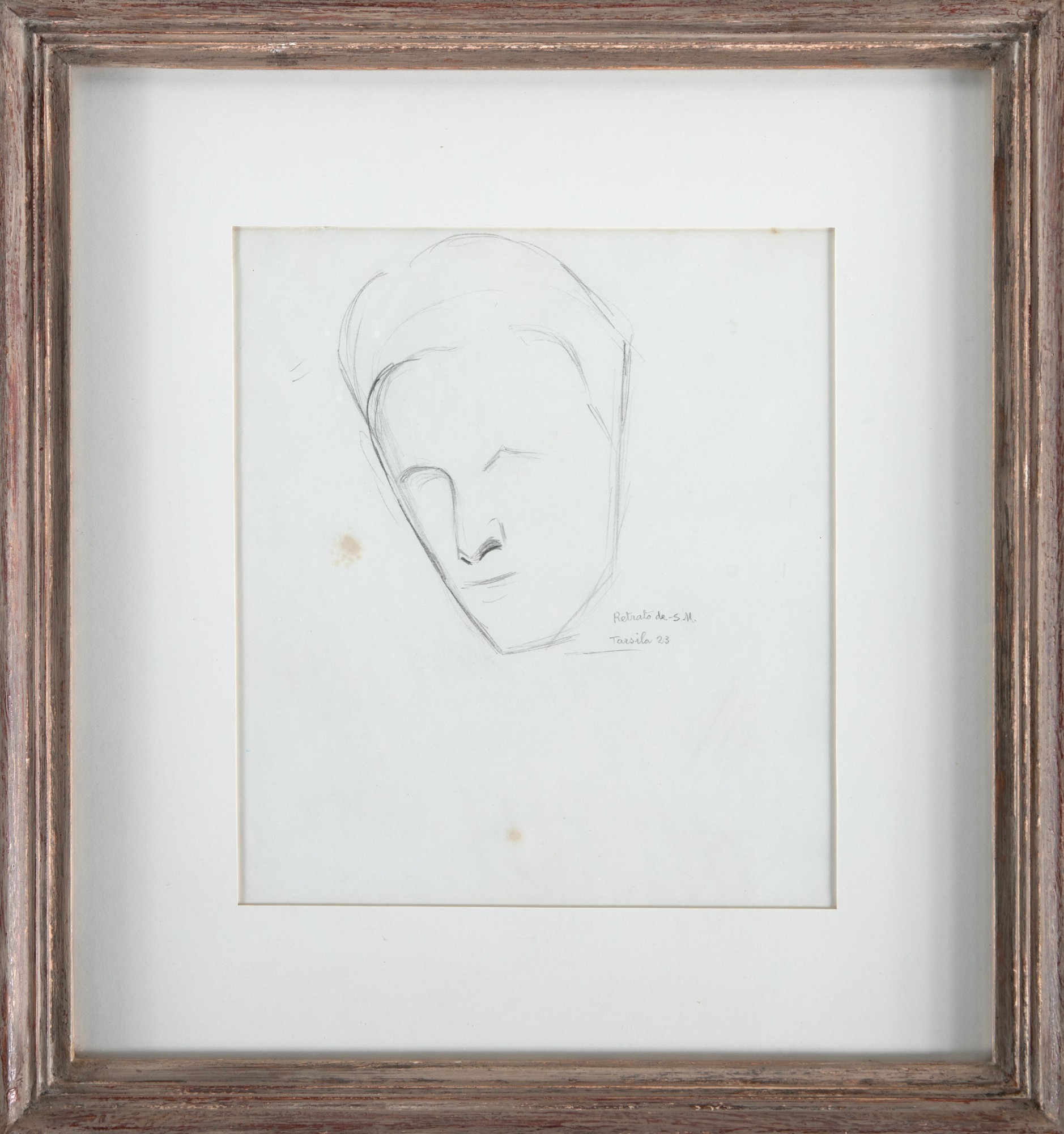 Tarsila do Amaral - Estudo de Retrato Azul (Sérgio Milliet)