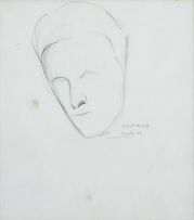 Tarsila do Amaral - Estudo de Retrato Azul (Sérgio Milliet)