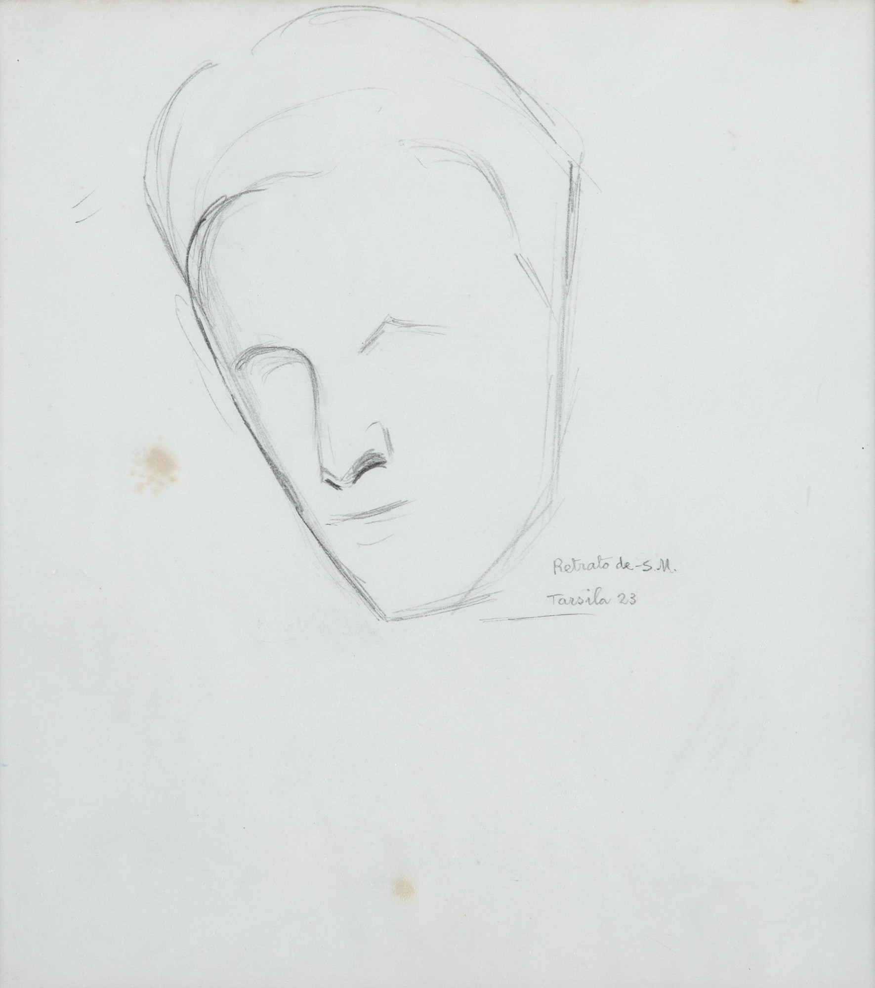 Tarsila do Amaral - Estudo de Retrato Azul (Sérgio Milliet)
