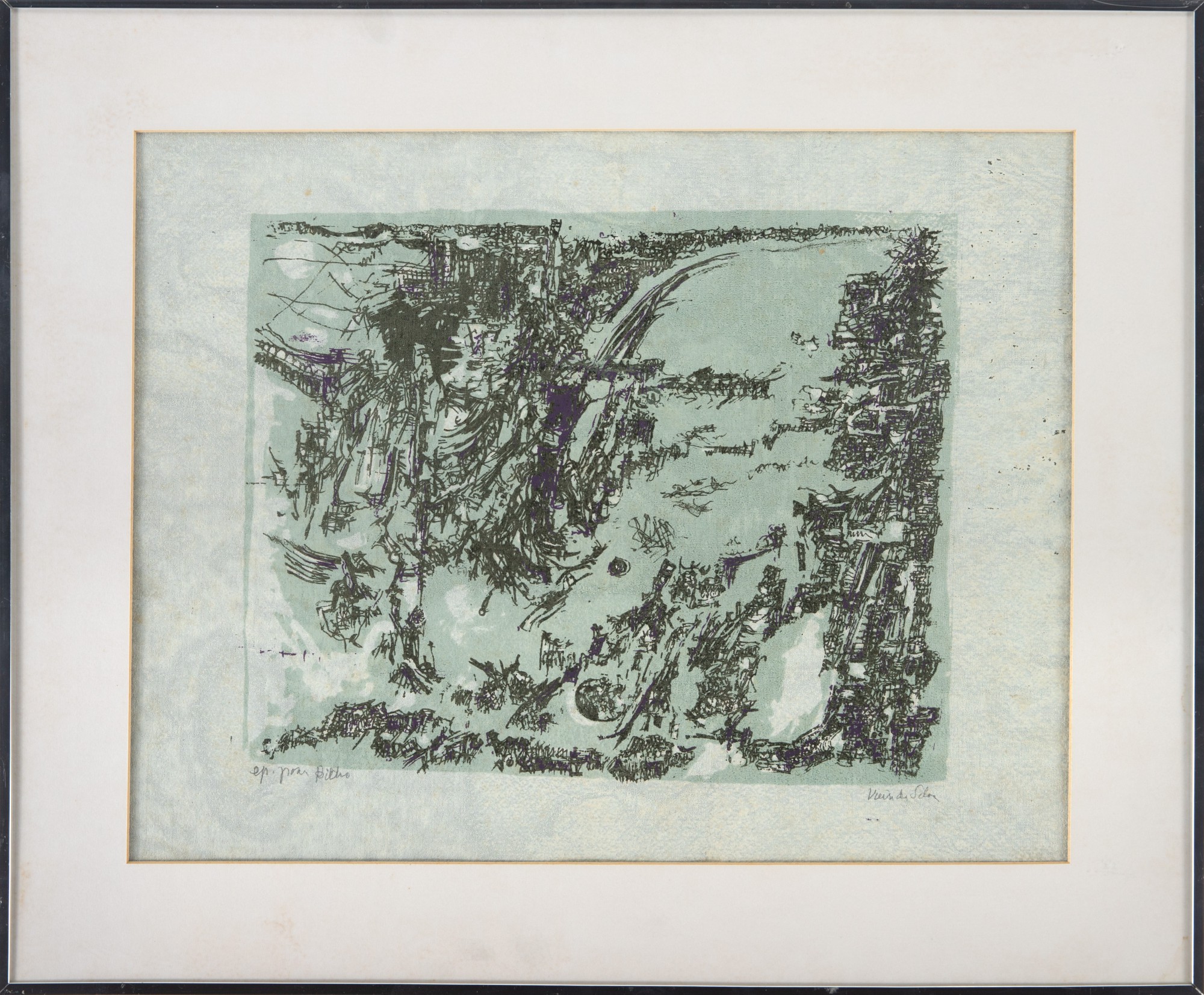 Vieira Da Silva - Estudo para Litografia "Bicho"