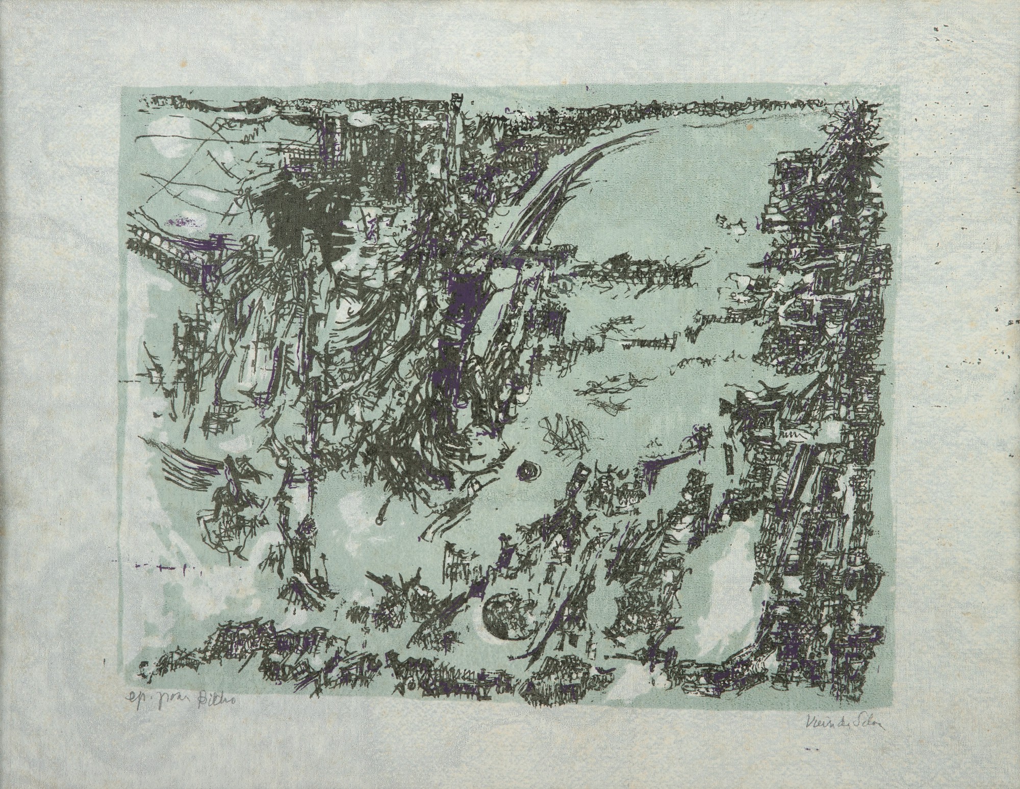 Vieira Da Silva - Estudo para Litografia "Bicho"